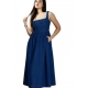 Women's Casual Denim Sleeveless Dress (Blue)