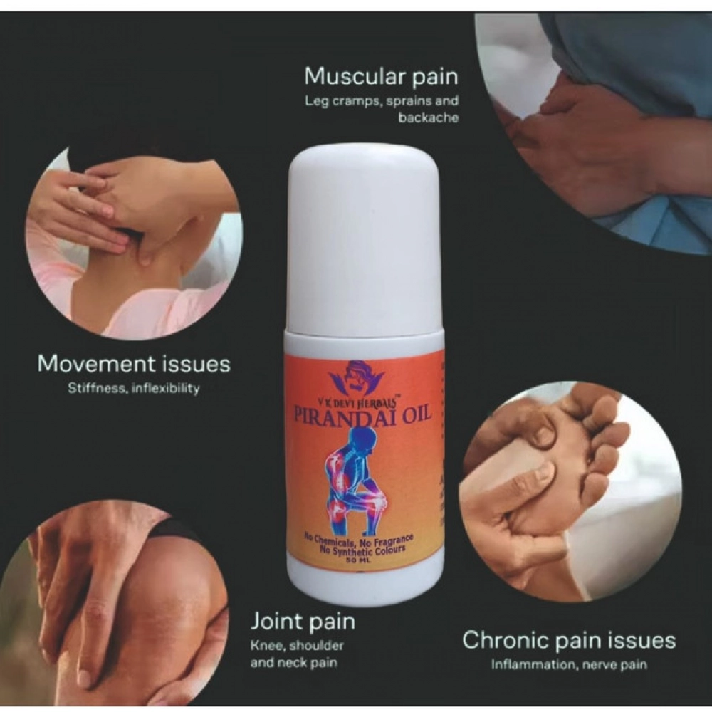 Devi Herbal Pirandai Pain Relief 50 ML Oil - Natural, Chemical-Free Oil