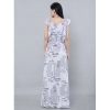 Women's Casual Crepe Sleeveless Dress (White)