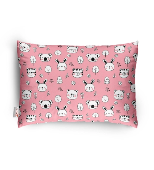 Soft Plush Printed Baby Infant Pillow for Kids Age 1 To 5 Years (Pink)