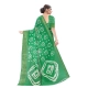 Women's Cotton Silk Bandhni Saree With Unstitched Blouse 5.5Mtr (Light Green)