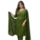 Women's Georgette Ethnic Motif Round 3/4th Sleeve Kurti With Pant Dupatta Set (Mahendi) Women's Georgette Ethnic Motif Round 3/4th Sleeve Kurti With Pant Dupatta Set (Mahendi)