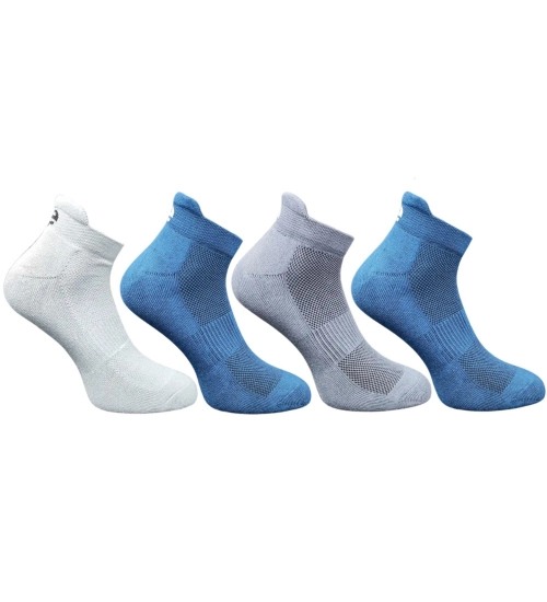 4_Pair Set Unisex Casual Cotton Printed Ankle Length Socks (Multicolor)