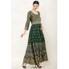 Women's Casual Rayon 3-4th Sleeves Anarkali Kurti (Green) Women's Casual Rayon 3-4th Sleeves Anarkali Kurti (Green)