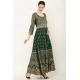 Women's Casual Rayon 3-4th Sleeves Anarkali Kurti (Green)