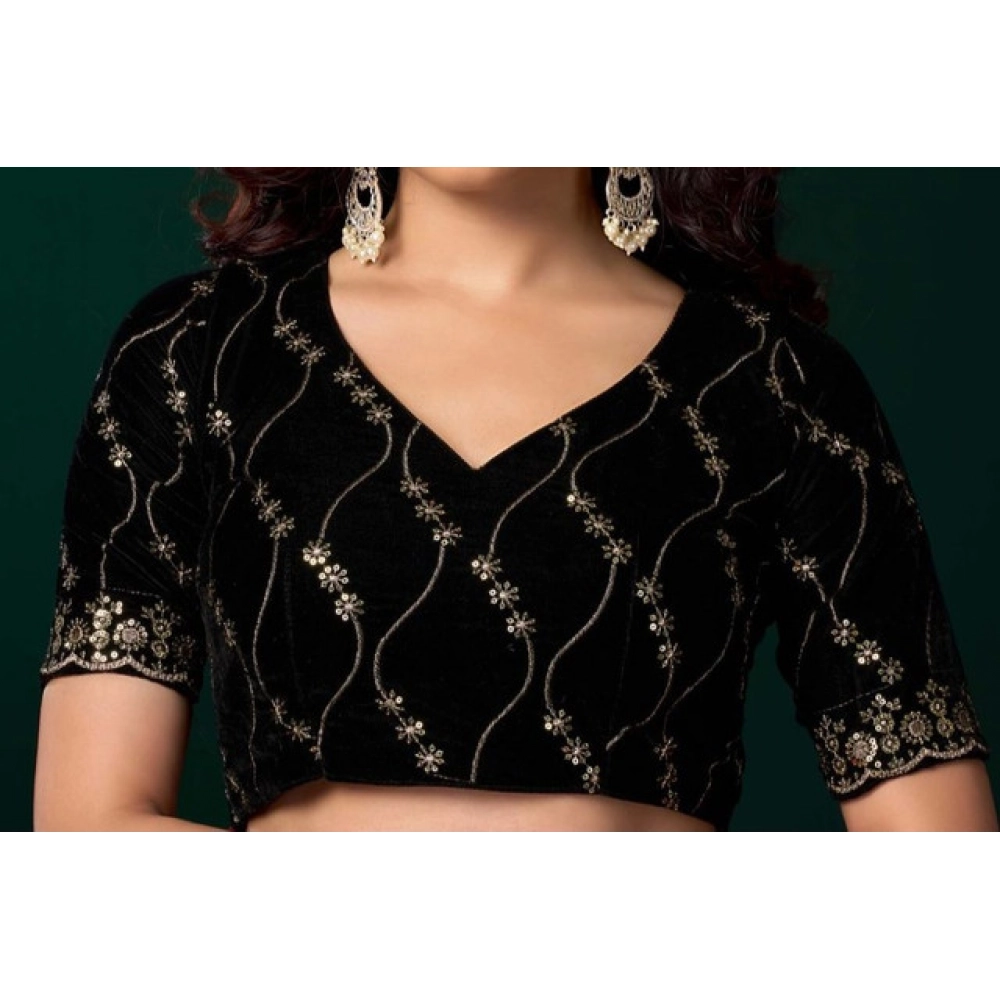 Women's Net Sequence Saree With Unstitched Blouse 5.5Mtr (Red) Women's Net Sequence Saree With Unstitched Blouse 5.5Mtr (Red)