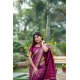 Women's Faux_Banarasi Lining Pattern Saree With Unstitched Blouse 5.5Mtr (Magenta) Women's Faux_Banarasi Lining Pattern Saree With Unstitched Blouse 5.5Mtr (Magenta)