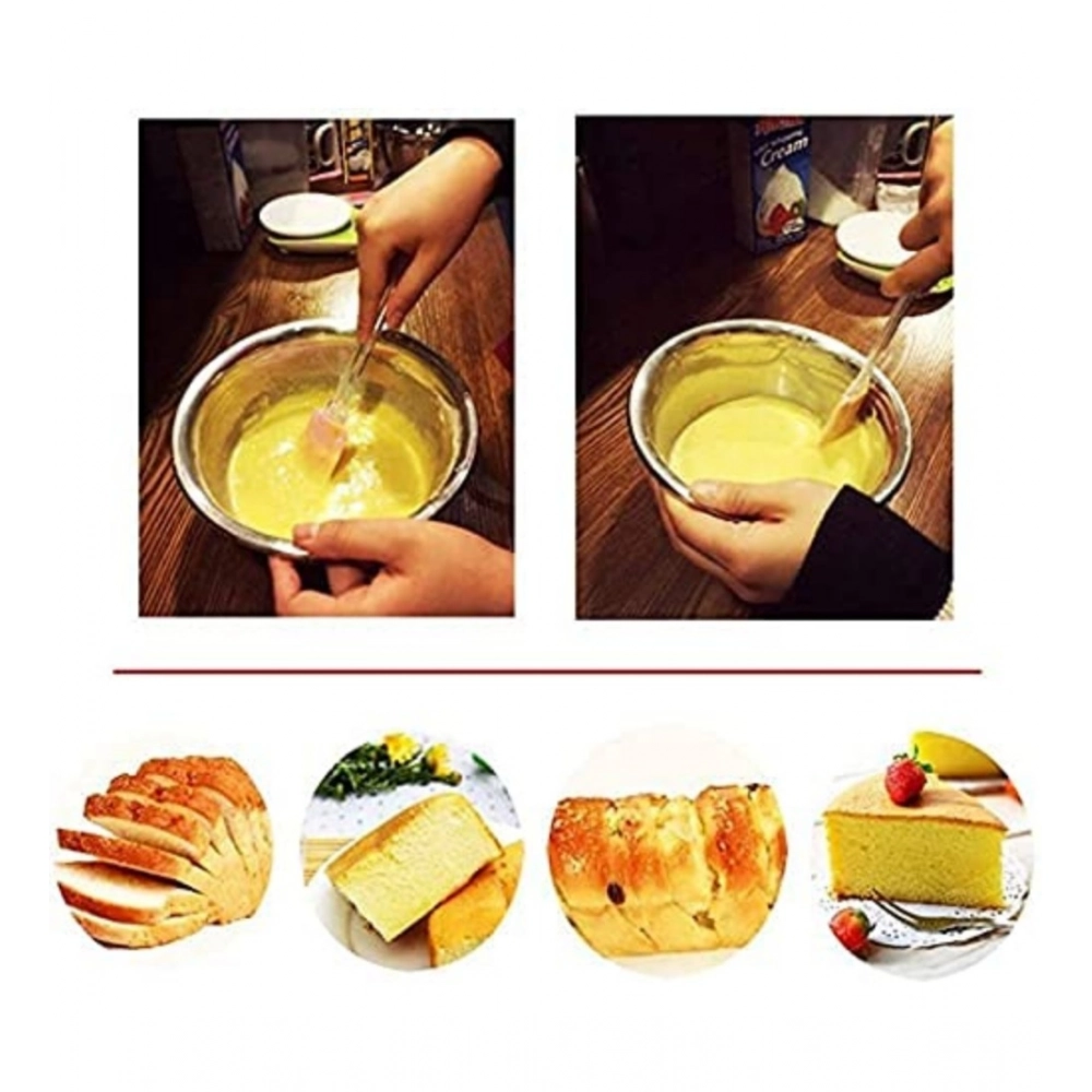 Pack Of 5_Silicone Spatula with Brush – Heat Resistant Cooking And Baking (Color: Assorted )