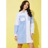 Women's Denim Solid Long Sleeves Dress (Blue) Women's Denim Solid Long Sleeves Dress (Blue)