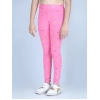 Girl's Cotton Lycra Printed Elasticated Leggings (Pink) Girl's Cotton Lycra Printed Elasticated Leggings (Pink)
