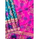 Women's Patola Silk Meena And Zari Woven Saree With Unstitched Blouse 5.5Mtr (Blue) Women's Patola Silk Meena And Zari Woven Saree With Unstitched Blouse 5.5Mtr (Blue)