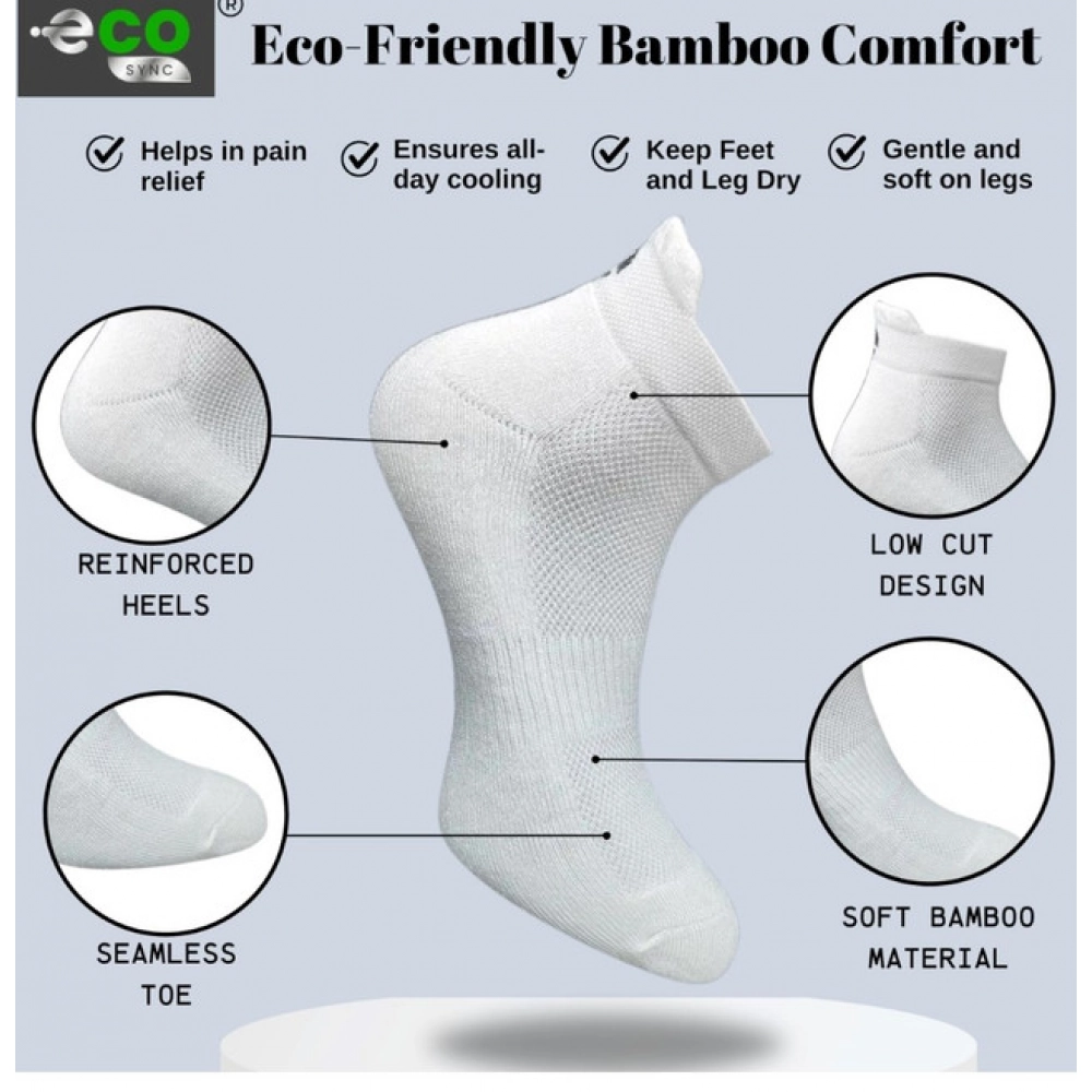 4_Pair Set Unisex Casual Cotton Printed Ankle Length Socks (Multicolor)