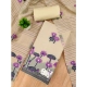 Women's Banarasi Silk Printed Unstitched Salwar Suit Material With Dupatta (Cream, 3Mtrs)