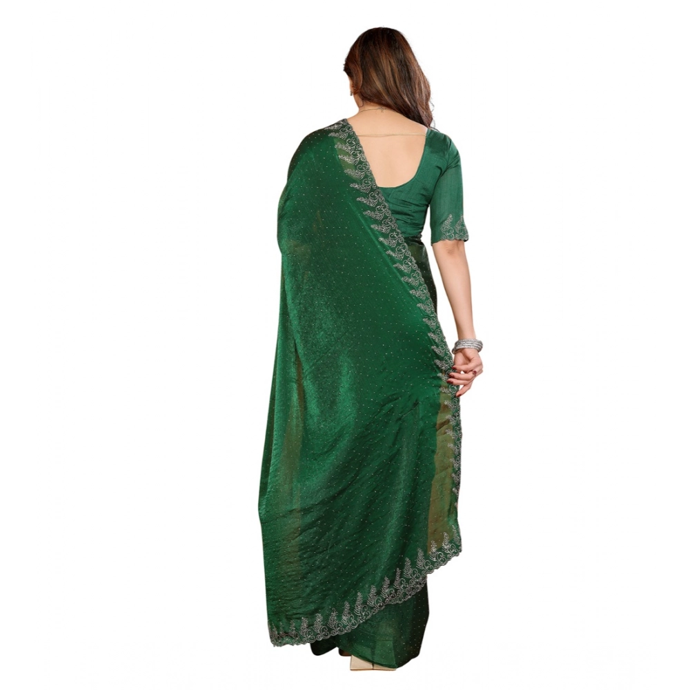 Women's Georgette Printed Saree With Unstitched Blouse 5.5Mtr (Green) Women's Georgette Printed Saree With Unstitched Blouse 5.5Mtr (Green)