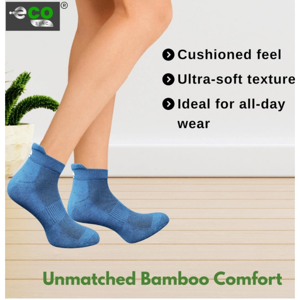 4_Pair Set Unisex Casual Cotton Printed Ankle Length Socks (Multicolor)