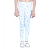Girl's Cotton Lycra Printed Elasticated Leggings (White) Girl's Cotton Lycra Printed Elasticated Leggings (White)