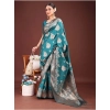 Women's Banarasi Silk Printed Saree With Unstitched Blouse 5.5Mtr (Sea Green) Women's Banarasi Silk Printed Saree With Unstitched Blouse 5.5Mtr (Sea Green)