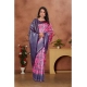 Women's Banarasi Silk Jaquard Woven Saree With Unstitched Blouse 5.5Mtr (Pink)