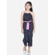Girl's Rayon Flamingo Print Sleeveless Jumpsuit (Black-Pink) Girl's Rayon Flamingo Print Sleeveless Jumpsuit (Black-Pink)