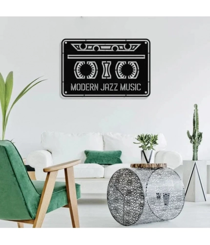 Retro Groove Music Cassette Wooden Wall Decor