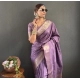 Women's Satin Printed Saree With Unstitched Blouse 5.5Mtr (Purple) Women's Satin Printed Saree With Unstitched Blouse 5.5Mtr (Purple)