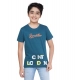 Boy's Cotton Grapic Printed Round Neck T-Shirt (Teal Green) Boy's Cotton Grapic Printed Round Neck T-Shirt (Teal Green)