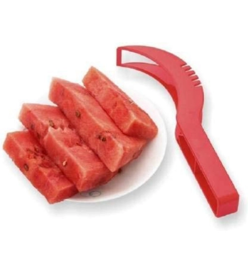 Pack Of 3_Plastic Handle Watermelon Cutter Knife (Color: Assorted )