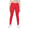Girl's Cotton Lycra Solid Elasticated Jeggings (Red)