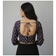 Women's Ajrakh Cotton Printed Halter Neck Padded Blouse (Navy 38 Ready (Self Alterable 36–40)