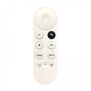 Ecomoye Smart TV Remote No. 1273 (with Voice) with Netflix, YouTube Function, Compatible/Replacement for Chromecast with Google TV, White (Exactly Same Remote will Only Work)