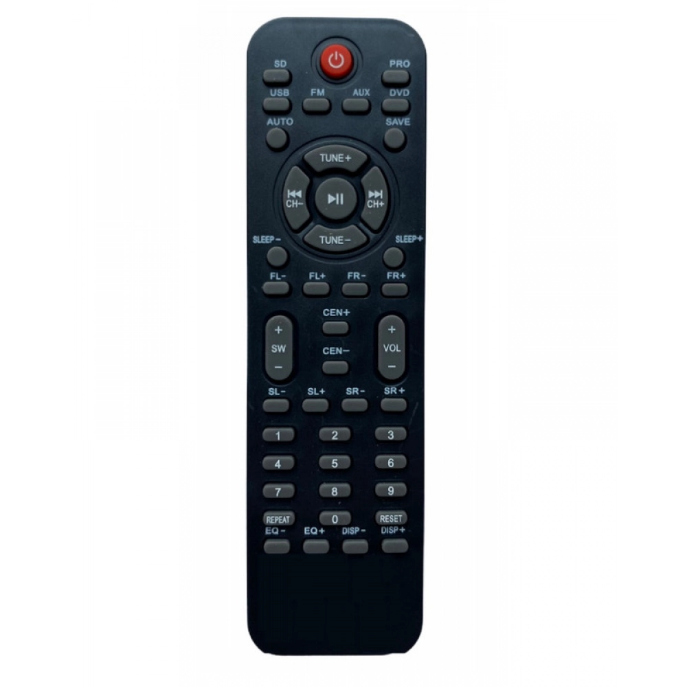 Ecomoye 12 in 1 Home Theatre Remote No. 751, Compatible/Replacement for Conic, Beston, Deltron, Hybon Home Theatre Remote, Black (Exactly Same Remote will Only Work)