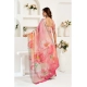 Women's Linen Cotton Printed Ready To Wear Saree With Unstitched Blouse 5.5 Mtr (Light_Peach)