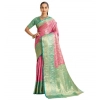 Women's Faux_Banarasi_Silk Woven Saree With Unstitched Blouse 5.5Mtr (Pink) Women's Faux_Banarasi_Silk Woven Saree With Unstitched Blouse 5.5Mtr (Pink)