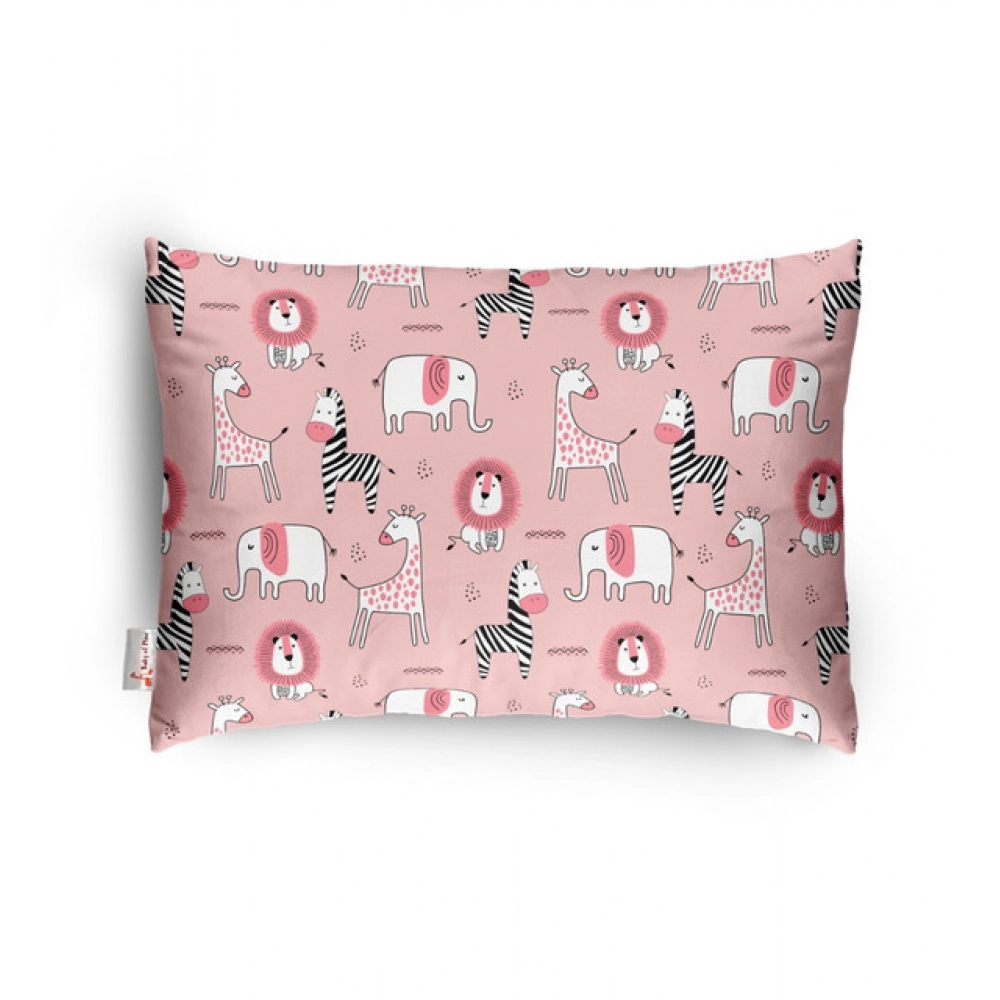 Soft Plush Printed Baby Infant Pillow for Kids Age 1 To 5 Years (Pink)