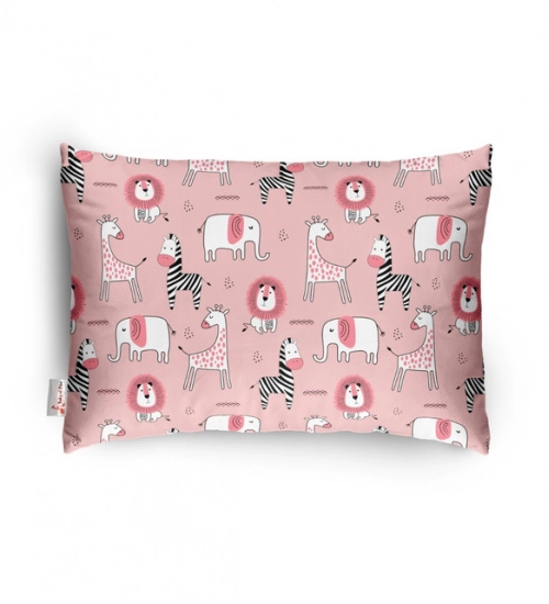 Soft Plush Printed Baby Infant Pillow for Kids Age 1 To 5 Years (Pink)