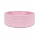 Cotton 8x3 Inch Round 1 Pcs Bedside Organizer (Pink)