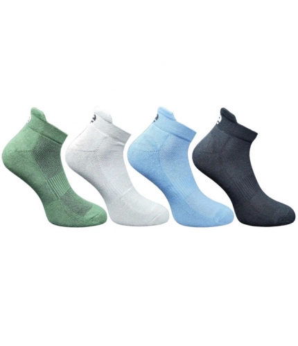 4_Pair Set Unisex Casual Cotton Printed Ankle Length Socks (Multicolor)