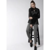 Women's Polyester Solid Long Sleeves Top (Black)