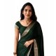 Women's Vichitra Silk Printed Saree With Unstitched Blouse 5.5Mtr (Green) Women's Vichitra Silk Printed Saree With Unstitched Blouse 5.5Mtr (Green)
