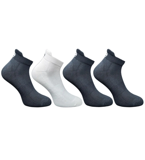 4_Pair Set Unisex Casual Cotton Printed Ankle Length Socks (Multicolor)