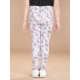Girl's Cotton Lycra Floral Elasticated Jeggings (Lavender) Girl's Cotton Lycra Floral Elasticated Jeggings (Lavender)