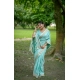 Women's Faux_Banarasi Lining Pattern Saree With Unstitched Blouse 5.5Mtr (Light_Aqua_Blue)