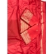 Women's Litchi silk Printed Saree With Unstitched Blouse (Red)