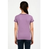 Girl's Cotton Printeded Round Neck T-Shirt (Lavander)