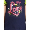 Girl's Cotton Hosiery Printed Night Suit Set (Navy-Green)