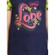 Girl's Cotton Hosiery Printed Night Suit Set (Navy-Green)