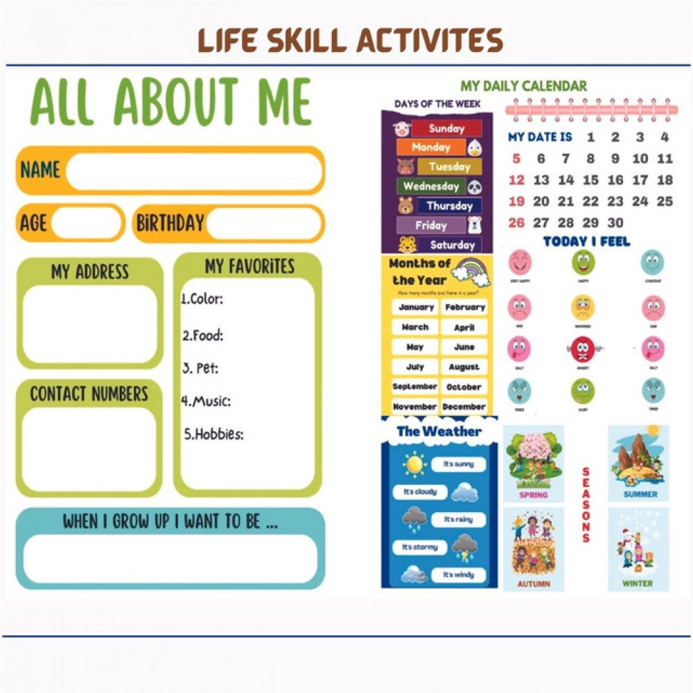 Montessori Busy Book – Early Learning Activity Set (2–4 Years, Multicolor)