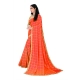 Women's Sana Silk Bandhni Saree With Unstitched Blouse 5.5Mtr (Orange)