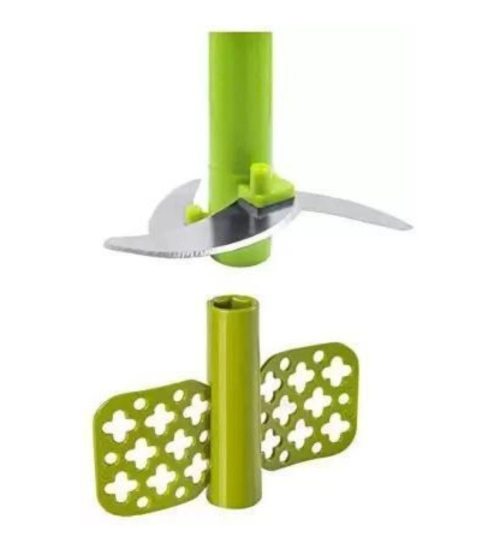 2-in-1 Manual Smart Chopper – Handy Vegetable And Fruit Processor (Color: Assorted )