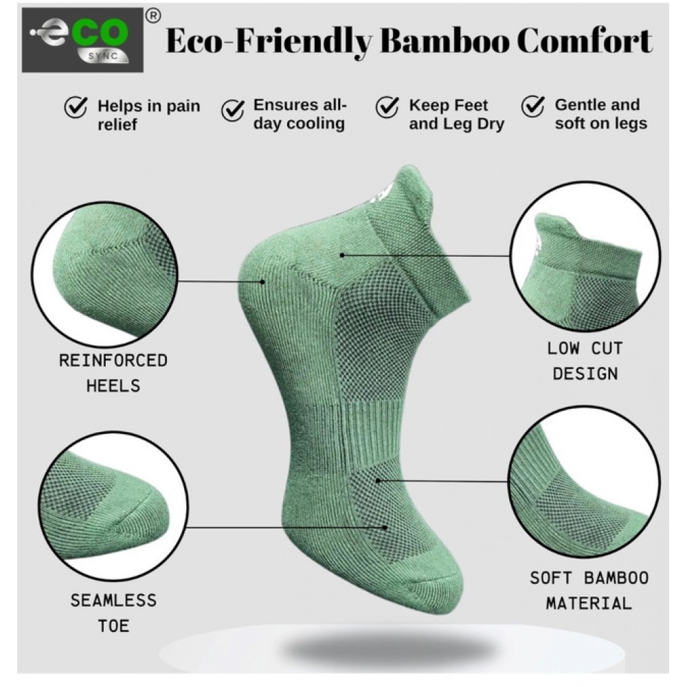 4_Pair Set Unisex Casual Cotton Printed Ankle Length Socks (Multicolor)